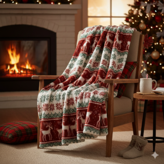 Manta Suave con Diseño Navideño